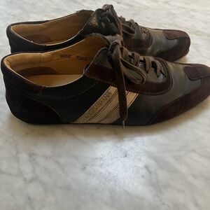 Dolce & Gabbana Dark Brown and Cream Sneakers